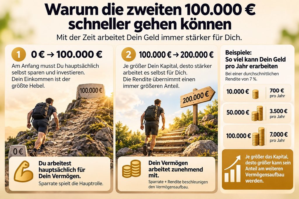 Warum die zweiten 100.000€ schneller gehen können